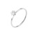 New Simple Korean Style Slim Ring Six-Claw Rose Stainless Steel Ring Titanium Steel Little Finger Ring Trendy Extremely Fine Single Rhinestone-Encrusted Jewelry