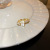 Real Gold Electroplated Korean Zircon Opal Geometric Open Ring Ins Design Sense Affordable Luxury Fashion Ring Bracelet