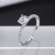 Cao Shi Wish Cross-Border EBay Popular European and American Simple Zircon Engagement Wedding Ring Copper White Gold Plated Imitation Diamond Ring