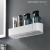 Punch-Free Bathroom Kitchen Bathroom Storage Rack Plastic Wall-Mounted Toilet Sundries Storage Draining Rack