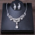 Xy013 Bride Headdress Crown Three-Piece Wedding Necklace Earrings Jewelry Suit European and American New Wedding Accessories