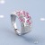 Cross-Border Full Zirconium Diamond Plum Blossom Twigs Ring European And American Fashion Black Gold Open Ring