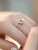 Love Pink Diamond S925 Sterling Silver Ring for Women Special-Interest Design Ins Cold Style Advanced Light Luxury Adjustable Women's Ring