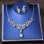 Xy013 Bride Headdress Crown Three-Piece Wedding Necklace Earrings Jewelry Suit European and American New Wedding Accessories