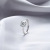 D Color Moissanite Ring Women's Sterling Silver S925 Open 1 Karat Classic Six-Claw Diamond Ring Valentine's Day Gifts for Girlfriend