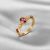 Japanese and Korean Light Luxury and Simplicity Jewelry New S925 Sterling Silver Garnet Open Ring Super Seiko All-Match Little Finger Ring Wholesale
