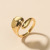 Japanese and Korean Stylish Adjustable Open Ring Internet Celebrity Hollow Zircon Butterfly Love Heart-Shaped Ring Temperament Open Index Finger Ring
