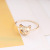 J681 Korean Exquisite Cute Realistic Kitty Diamond Animal Ring Rings