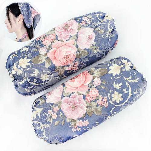 floral work oversleeve female summer antifouling kitchen adult sleeve cap office hand oversleeve short student antifouling headscarf