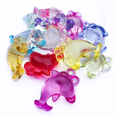 Supply Acrylic Crystal-like Animal Cartoon Dolphin Amusement Park Prize Claw Scattered Beads Toy Kindergarten Reward