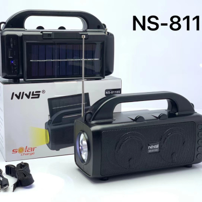NS-8118S New Solar Bluetooth Speaker with Antenna Radio Gift Speaker Retro Radio