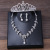 Xy014 Bride Headdress Crown Three-Piece Wedding Necklace Earrings Jewelry Suit European and American New Wedding Accessories