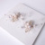 Fairy Sequin Twisted Pink Pearl Barrettes Ear Clip Fishnet Small White Flower Flower Branch Set a Pair of Hair Accessories