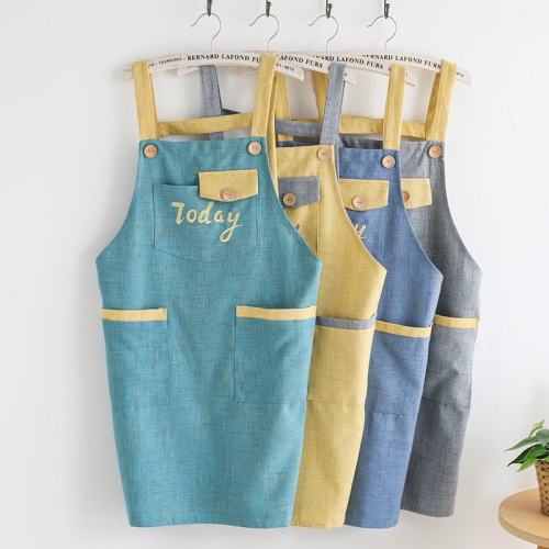 apron waterproof household kitchen cooking cute japanese style korean style fashion work female european style apron literary nordic male