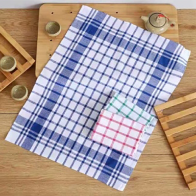 Foreign Trade Kitchen Essential Cotton Lattice Tea Towels Bowl-Cleaning Towel Baking Cloth Liner Rag Table Cloth