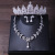 Xy016 Bride Headdress Crown Three-Piece Wedding Necklace Earrings Jewelry Suit European and American New Wedding Accessories