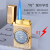 Border Wholesale Clock Pattern Straight Blue Flame Lighter Electronic Ignition Igniter Cigarette Lighter Langsheng Lighter