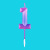 New Digital Candle Gradient Creative Blade Digital Candle Birthday Cake