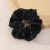 Cross-Border French Retro Rhinestone Satin Large Intestine Hair Band Korean Pleated Solid Color Hair Rope Online Influencer Refined Rubber Band Hair Accessories