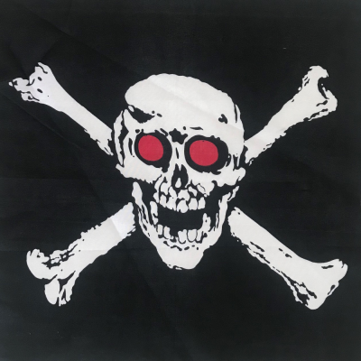 Pure Cotton Hand Towel Skull Head Hip Hop Kerchief Outdoor Handkerchief Handkerchief Sports Sweat-Absorbent Wrapped Towel