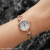Cross-Border Fashion Simple Digital Diamond-Embedded Peach Heart Bracelet Watch Women's Love Watch Bracelet  Watch 