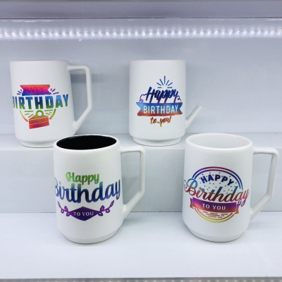 Bd922 Creative Happy Birthday Gift Ceramic Cup 12 Oz Mug Life Department Store Water Cup Life Daily Use2023