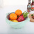 Straw Rotating Drain Basket Creative Size Fruit and Vegetable Basket Household Double Layer Vegetable Washing Basket Kitchen Vegetable Basin