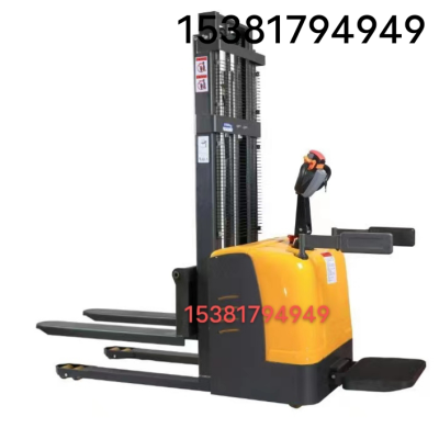 All-Electric Forklift Electric Forklift Warehouse Truck Manual Lift Truck Lifting Loading and Unloading Forklift Station Driving Type