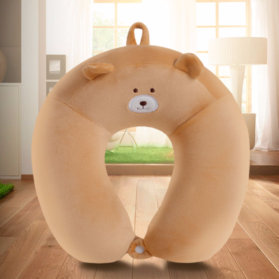 Cute Cartoon Memory Foam Neck U-Shaped Pillow Neck Pillow Cervical Pillow Portable Removable and Washable for Car Travel