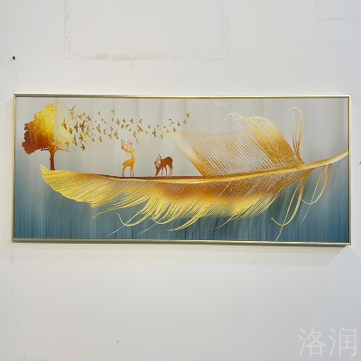 Handmade Gold Wire Decorative 3D Painting Golden Silk Painting Gold Line Painting Three-Dimensional Gold Line Decorative Painting Golden Vertical Line Painting