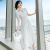 2022 Summer New French Tea Break Women's Short Sleeve Dress Puff Sleeve Temperament Fairy Thin White Dress