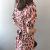 Yanshuang 2022 Summer New Korean Style Elegant Dress Women's French Style Tight Waist Slim and Sexy Leopard Print Long Dress 8982