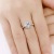 Meiyu New Simple Fashion in Europe and America Ring Women's Heart-Shaped Zircon Ring Birthday Gift Jewelry for Valentine's Day