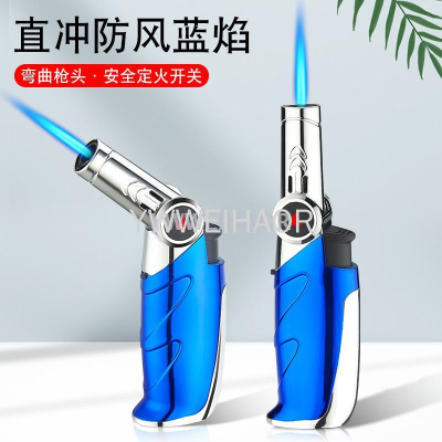 New Straight Windproof Gun Lighter Burning Torch Flame Gun Kitchen Outdoor BBQ Special Igniter Gun Lighter