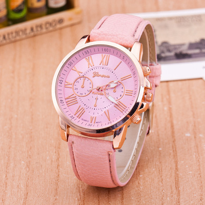 popular light luxury women‘s belt watch geneva quartz watch belt fashion women‘s roman scale men‘s watch