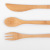 Bamboo Disposable Bamboo Wooden Knife, Fork and Spoon Set Three-Piece Set Environmentally Friendly Degradable Cake Dessert Western Tableware