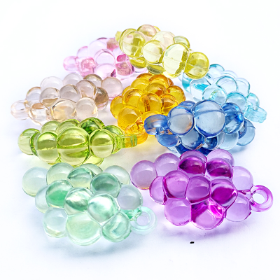 Grape Pendant Acrylic Transparent Beads Diy Ornament Fruit Shape Beads Children's Toys Imitation Crystal by Jin