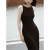2022 Spring and Summer Cos Style New Slim-Fit Slimming Ice Flax Silk Bottoming Vest Dress Elegant Knitted Dress