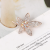 Electroplated Alloy Rhinestone-Encrusted Bow Tie Brooch Neckline Anti-Exposure Decorative Pin Bow Clothing Decorative Accessories