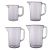 New Acrylic Printing Scale Plastic Measuring Cup Double Scale Pc Measuring Kettle Thick and High Temperature Resistant Milk Tea Shop Utensils