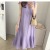 1102 Korean Dongdaemun New Taro Purple Linen Dress Casual Sleeveless Loose Slimming Fishtail Cotton and Linen Skirt