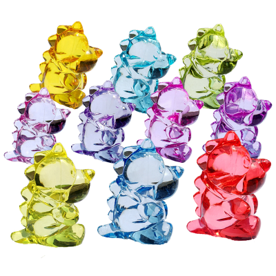 Children's Large Non-Porous Transparent Crystal-like Acrylic Animal Little Dinosaur Boy Gem Toy Reward Gift