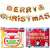 Amazon New Christmas Letter Hanging Flag Printing Gilding Merry Christmas Banner Scene Setting Supplies in Stock