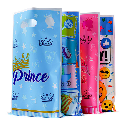 Pearlescent Film Gift Bag Children's Birthday Party Gift Bag 10 PCs Cartoon Gift Plastic Bag Factory Direct Sales