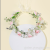 Cross-Border Hot Selling Korean Style Bride Wreath Headdress Pink Flower Hair Band Wreath Beads String Children's Hair Accessories Headband