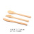 Bamboo Disposable Bamboo Wooden Knife, Fork and Spoon Set Three-Piece Set Environmentally Friendly Degradable Cake Dessert Western Tableware