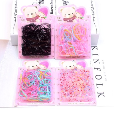 New Korean Hair Accessories High-End Blister Box Disposable Children's Rubber Band Strong Pull Constantly Thickening Hair Band P05