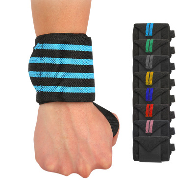 Factory Wholesale Professional Sports Bandage Winding Wristband Badminton Weightlifting Dumbbell Booster Stripe Wristband Wholesale