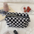 Chessboard Plaid Cosmetic Bag Women's Portable Internet Celebrity Pencil Case New Large Capacity Storage Bag Wash Bag