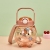 New Double Drink Cup Large Capacity Female Bear Sports High Temperature Resistant Children's Kettle Straw Internet Celebrity Big Belly Cup Student